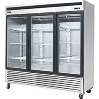 congélateur armoire atosa armoire réfrigérée vitrée négative 3 portes - 2050 l - - r290 - acier inoxydable32050vitrée 2079x800x2112mm