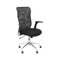 fauteuil de bureau piqueras y crespo chaise minaya support noir siège maille bali noir 4031bali840