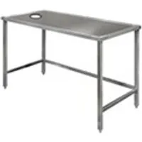 table de cuisine l2g table de débarrassage centrale avec tvo - - inox1100