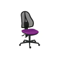 fauteuil de bureau topstar siège de bureau open point dossier maille contact permanent assise violet -