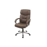 fauteuil de bureau mendler chaise de bureau hwc-a71, chaise pivotante, tissu imitation daim, brun