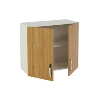 table haute pegane meuble haut de cuisine 2 portes coloris chêne cortez - hauteur 70 x longueur 80 x profondeur 35 cm --
