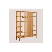 armoire sklum dressing ouvert en bambou albin bambou 185 cm