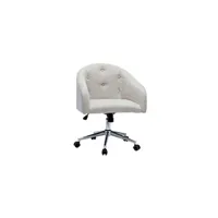 fauteuil de bureau miliboo fauteuil de bureau effet velours texturé naturel sharon