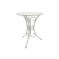 table de jardin aubry gaspard - table ronde en métal gris
