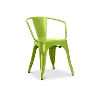 chaise generique chaise bistrot metalix avec accoudoirs nouvelle édition - métal vert clair