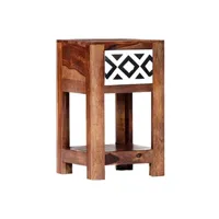 table de chevet vidaxl table de chevet 30 x 30 x 50 cm bois massif de sesham