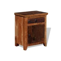 table de chevet vidaxl table de chevet bois d'acacia solide et bois de récupération