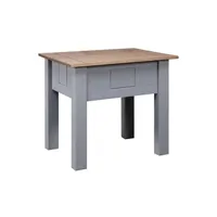 table de chevet vidaxl table de chevet gris 50,5x50,5x52,5 cm pin gamme panama