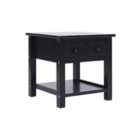 table d'appoint vidaxl table d'appoint noir 40x40x40 cm bois de paulownia