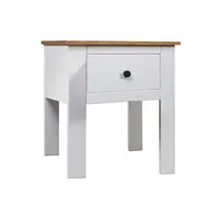 table de chevet vidaxl table de chevet blanc 46x40x57 cm pin gamme panama