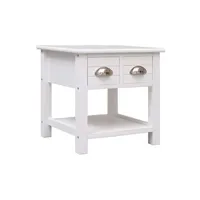 table d'appoint vidaxl table d'appoint blanc 40x40x40 cm bois de paulownia