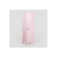 armoire sklum armoire vestiaire en métal pohpli rose guimauve