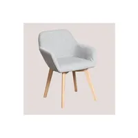 chaise sklum chaise avec accoudoirs ervi gris clair 79 cm