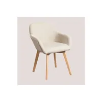 chaise sklum chaise avec accoudoirs ervi beige crème 79 cm