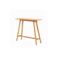 table haute sklum table haute rectangulaire en bois de kerhen 120 x 40 cm 105 - 106 cm