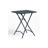 table de jardin sklum table de jardin pliante carrée en acier (60x60 cm) janti vert jungle 73 cm
