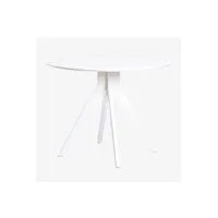 table à manger sklum table de salle à manger ronde en bois (ø100 cm) sekiz bois blanc 76 cm