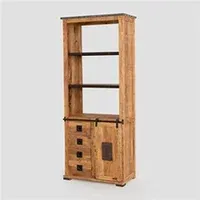 vitrine sklum armoire en bois recyclé avec quatre tiroirs uain style bois recyclé 211 cm