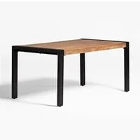 table à manger sklum table de salle à manger rectangulaire en bois (160x90 cm) acki bois recyclé 77 cm