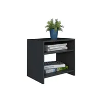 table d'appoint vidaxl table de chevet noir 40x30x40 cm bois d'ingénierie