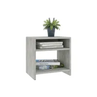 table d'appoint vidaxl table de chevet gris béton 40x30x40 cm bois d'ingénierie