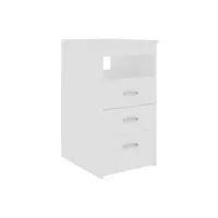 armoire de bureau vidaxl armoire à tiroirs blanc 40x50x76 cm bois d'ingénierie