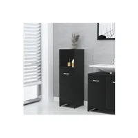 meuble de salle de bain vidaxl armoire de salle de bain noir 30x30x95 cm aggloméré