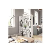 armoire vidaxl séparateur de pièce/bibliothèque blanc 100x24x140 cm