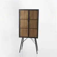 vitrine amadeus armoire grillage 2 portes 70 cm x 161 cm x 38 cm - - multicolore - bois