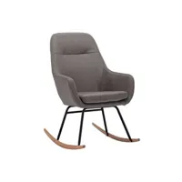 rocking chair vidaxl chaise à bascule gris clair tissu