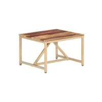 table d'appoint vidaxl table d'appoint 60x60x40 cm bois solide