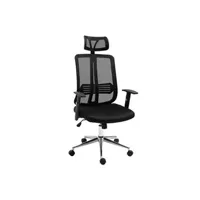 fauteuil de bureau vinsetto fauteuil de bureau manager grand confort chaise de bureau réglable tissu maille polyester noir
