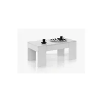 table basse pegane table basse modulable coloris blanc artic - 45 x 100 x 50 cm --