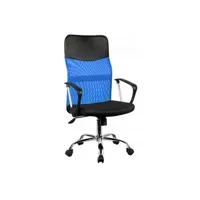 fauteuil de bureau hucoco nime - fauteuil ergonomique avec accoudoirs - hauteur ajustable bleu