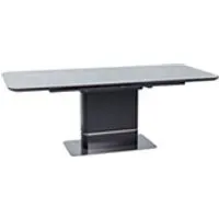 table de cuisine hucoco pallar - table extensible pour la salle à manger - 160x90x76 cm gris