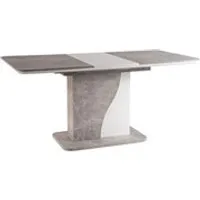 table de cuisine hucoco sytio - table extensible pour la salle à manger - 120x80x76 cm - blanc