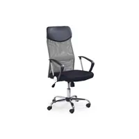 fauteuil de bureau hucoco nime - fauteuil ergonomique avec accoudoirs - hauteur ajustable gris