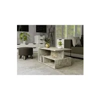table basse hucoco sienne - table basse - style industriel - imitation béton gris