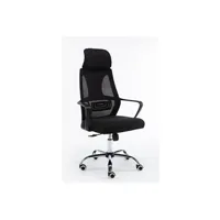 fauteuil de bureau hucoco eliass - fauteuil de bureau ergonomique - hauteur ajustable - noir