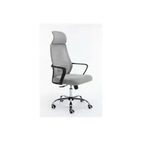 fauteuil de bureau hucoco eliass - fauteuil de bureau ergonomique - hauteur ajustable - gris
