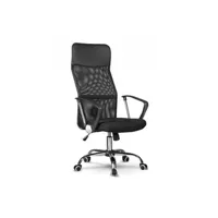 fauteuil de bureau hucoco nime - fauteuil ergonomique avec accoudoirs - hauteur ajustable noir