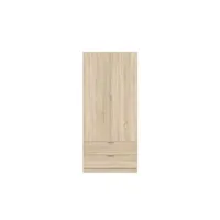 armoire loungitude armoire penderie fanny l81 x h180cm - bois clair