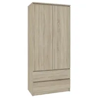 armoire hucoco bianca - armoire contemporaine chambre dressing - 180x90x51cm - sonoma