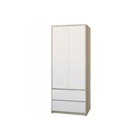armoire hucoco bristol - armoire moderne chambre 63x55x180 cm - penderie sonoma/blanc