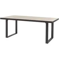 table à manger tousmesmeubles table de repas 230 cm bois clair/béton ciré - ozalee