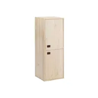 armoire de bureau astigarraga - armoire en pin brut 2 portes 4 tablettes dinamic