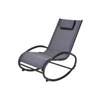 chaise progarden chaise à bascule gris foncé