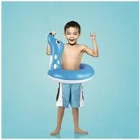 bouée et matelas gonflable ac-deco bouée gonflable enfant otarie - 60 x 50 cm - 3+ ans - bleu