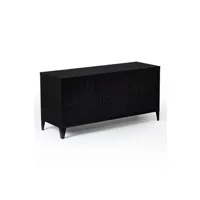 meubles tv sklum meuble tv casier en métal pohpli noir 58 cm